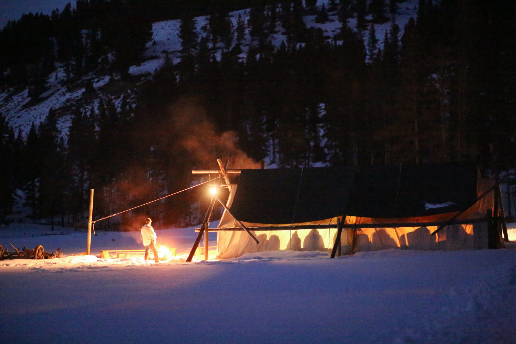 51 sleigh ride tent marce outside.Bree Hokana Photography Frosty landscapes and festive sleigh rides at 320 Guest Ranch