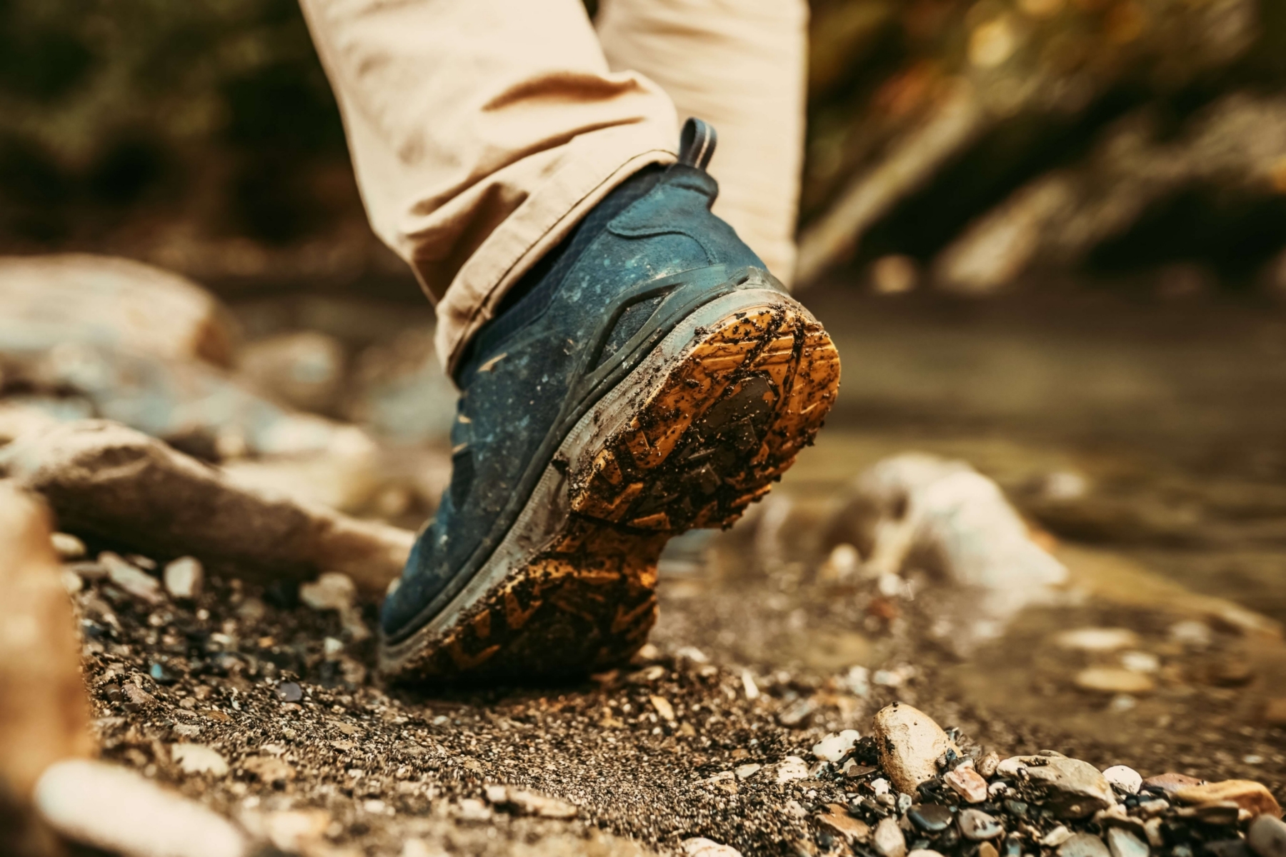 Someone walking in Mud Season.